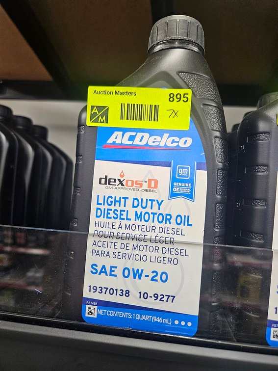 7 Delco 0W-20 Diesel Oil, Quarts