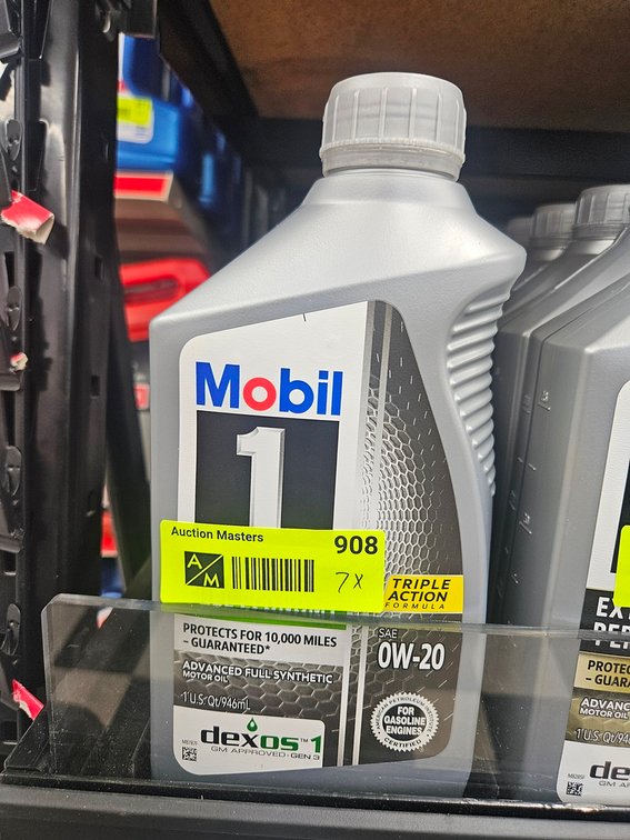 7 Mobil 1 0W-20 Synthetic Oil, Quarts