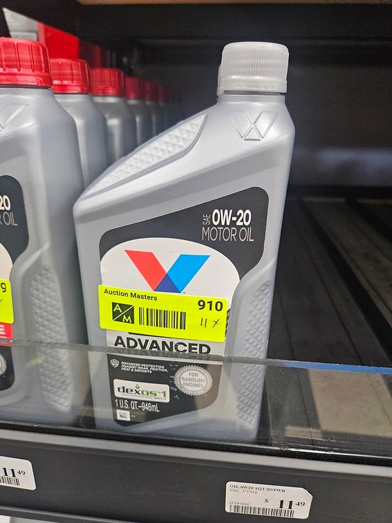 11 Valvoline Advanced 0W-20 Oil, Quarts
