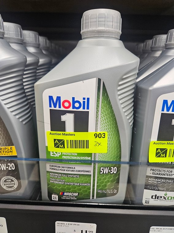 3 Mobil 1 5W-30 Synthetic Oil, Quarts