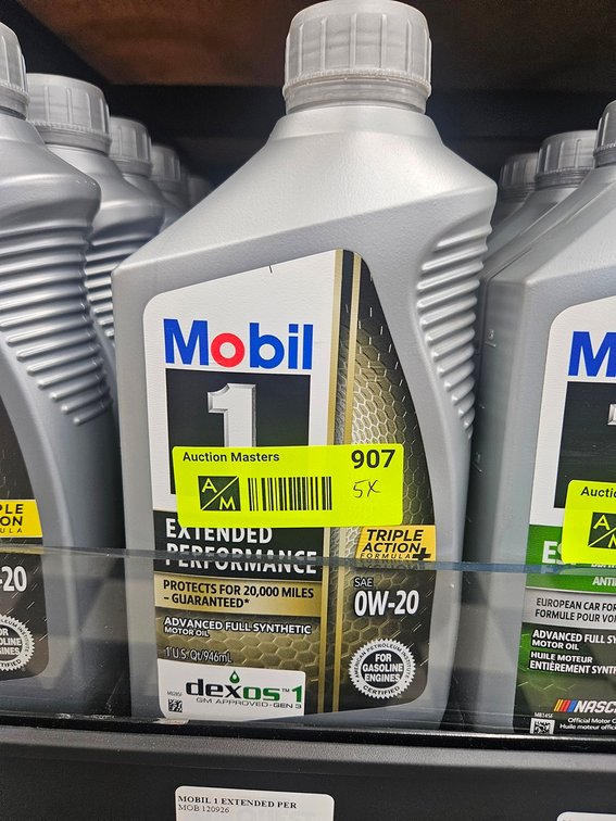 5 Mobil 1 0W-20 Synthetic Oil, Quarts