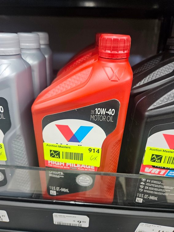 6 Valvoline High Mileage 10W-40 Oil, Quarts