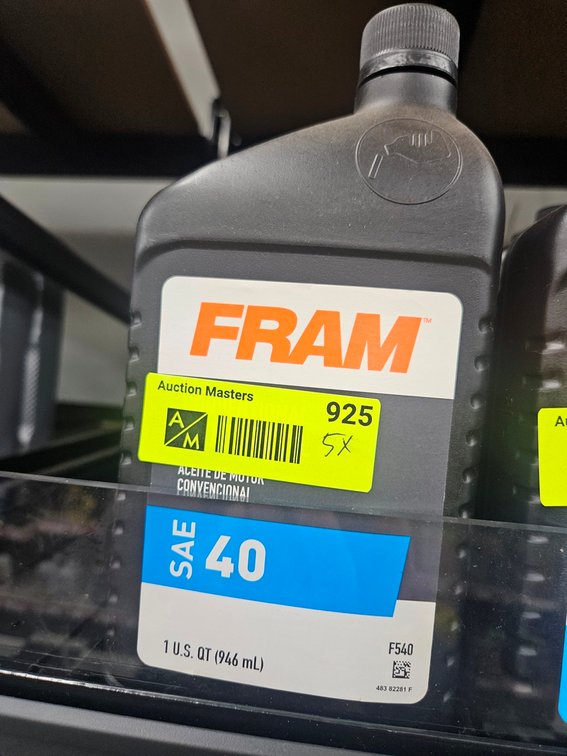 5 Fram SAE 40 Oil, Quarts