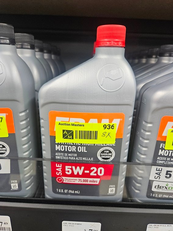 8 Fram High Mileage 5W-20 Oil, Quarts