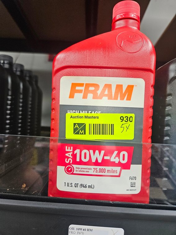 5 Fram 5W-40 Oil, Quarts