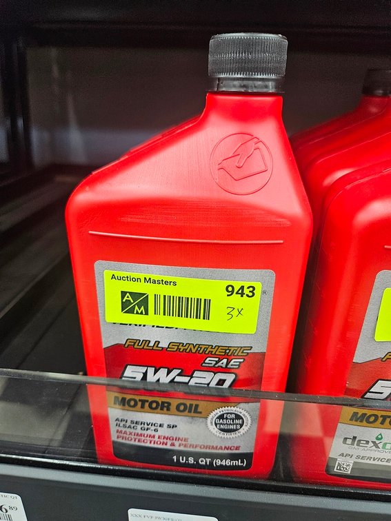 3 FVP 5W-20 Oil, Quarts