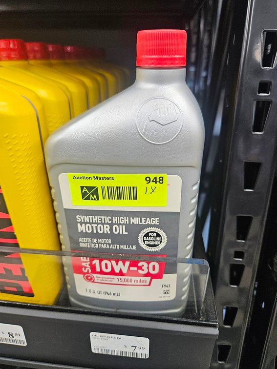 Fram High Mileage/Synthetic 10W-30 Oil, Quart