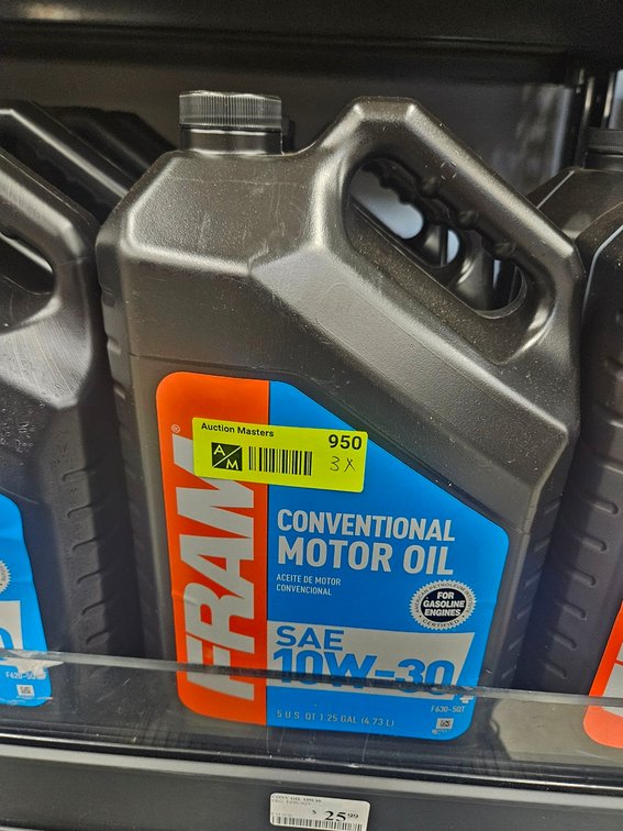 3 Fram 10W-30 Oil 5-Quart Jugs