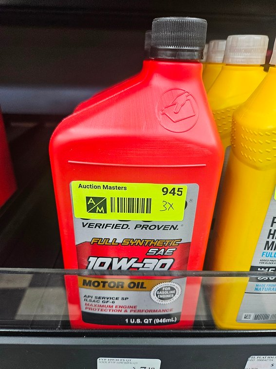 3 FVP 10W-30 Oil, Quarts