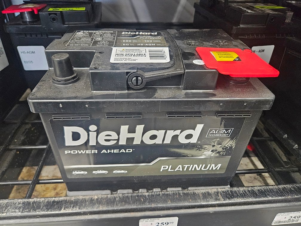 Die Hard Platinum Auto Battery, H5-AGM