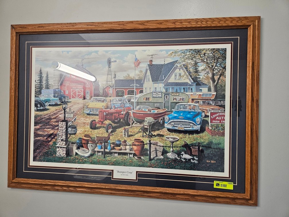 Ken Zylla "Bumper Crop" Framed Print, Signed and Numbers 2266/2800, 39"x27"