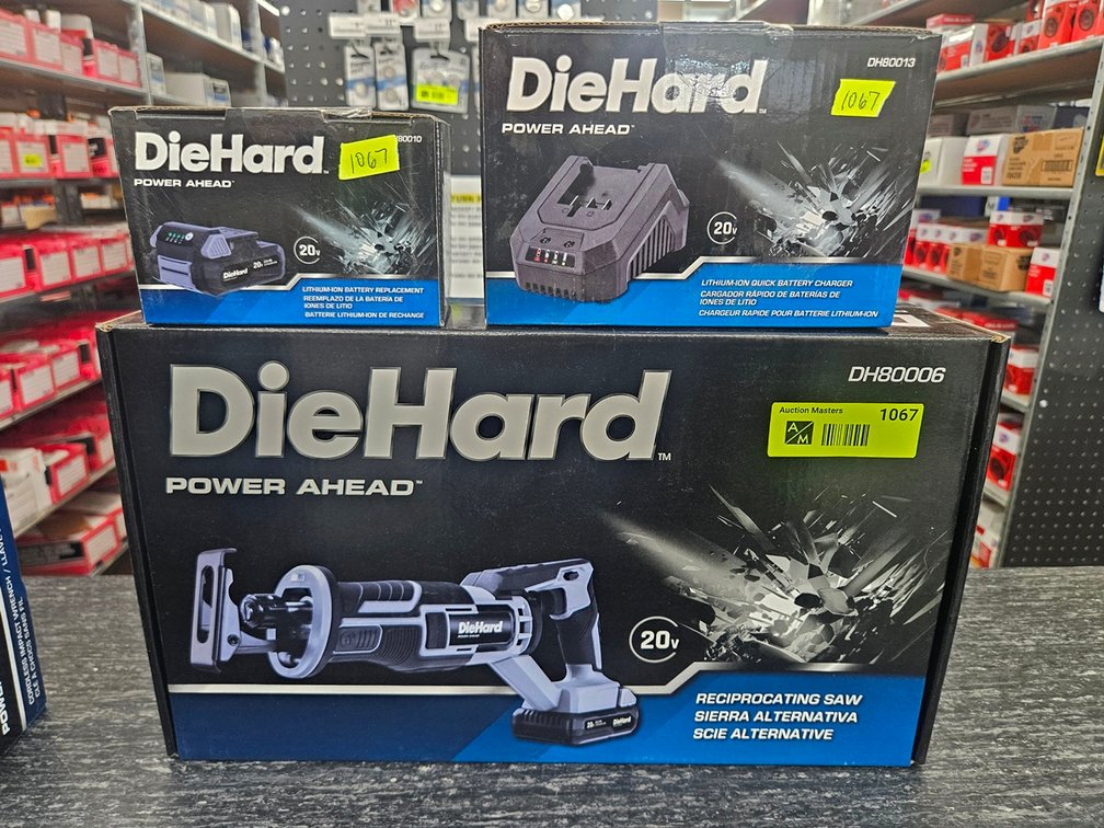 Die Hard 20V Reciprocating Saw with Charger, #DH0006, Extra Charger and Battery