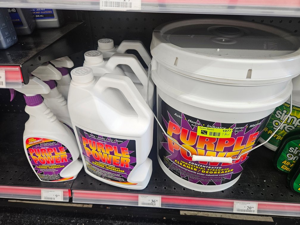 7 Assorted Purple Power Cleaner/Degreaser