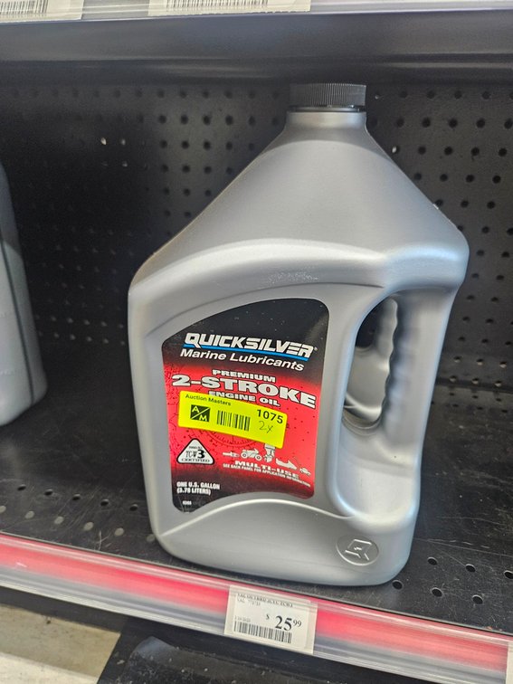 2 Quicksilver 2-Cycle Oil, Gallon Jugs