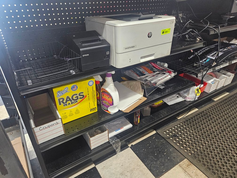 Contents Behind Counter, HP Laser Jet, Supplies, More