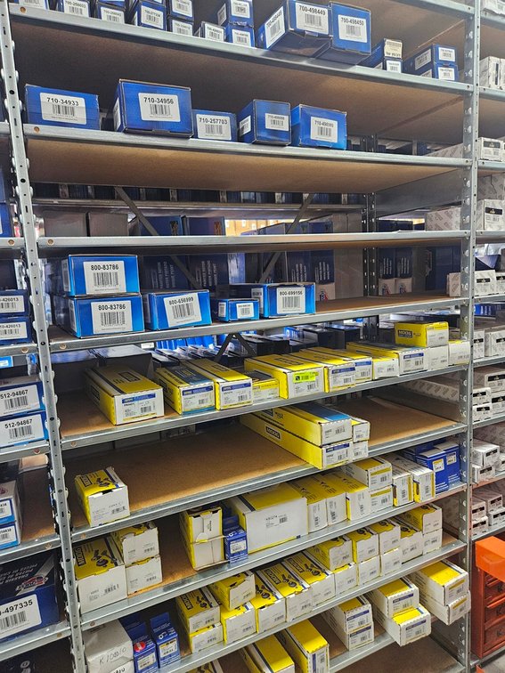 Assorted Moog and Carquest Steering and Suspension Parts in Section