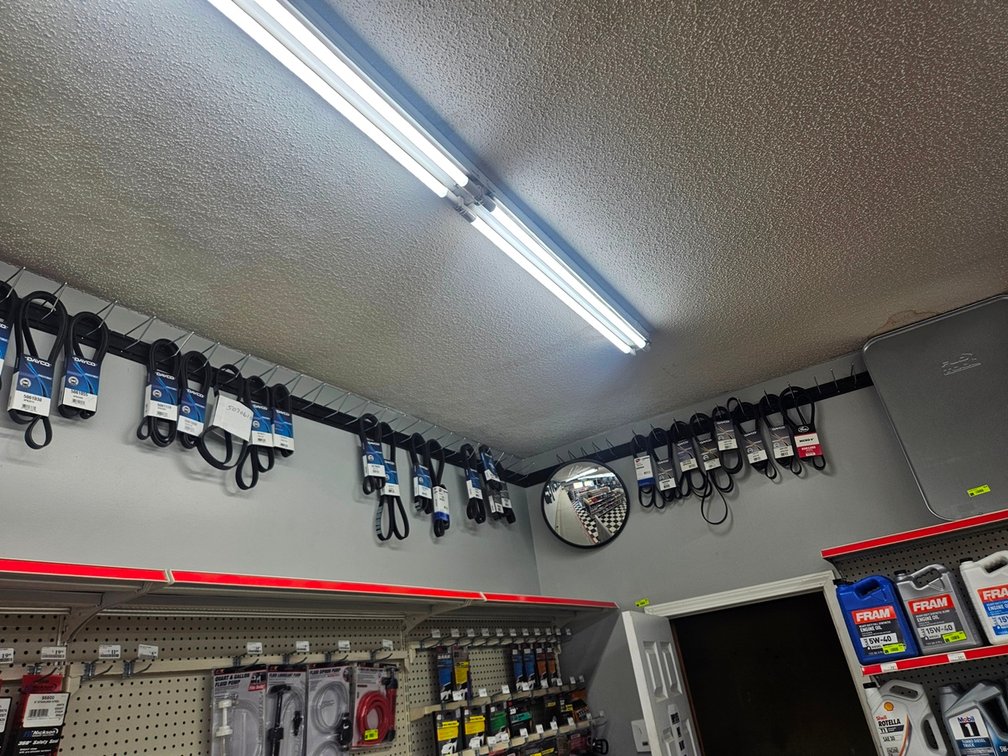 Belt Inventory on Wall throughout the store