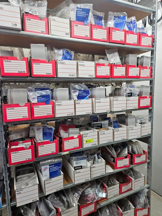 Assorted Brake Hardware in Section