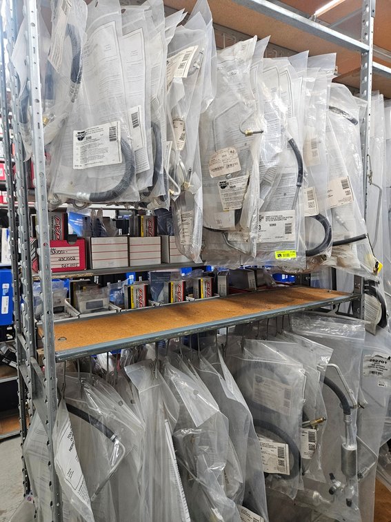 Assorted Power Steering Hoses in Section