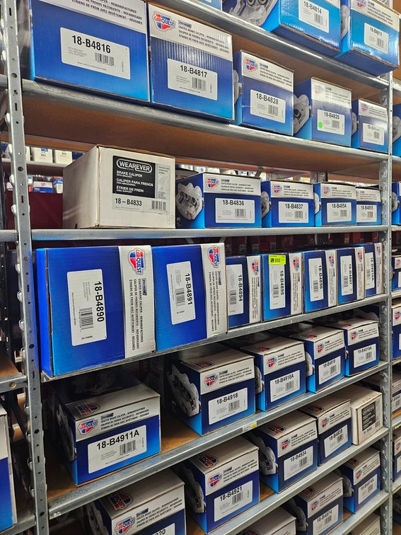 Assorted Carquest Brake Calipers in Section