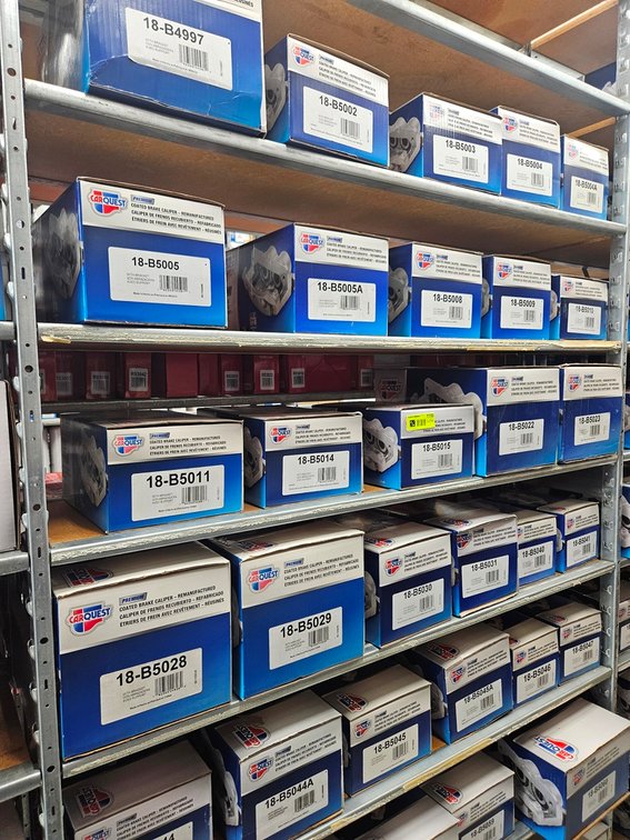 Assorted Carquest Brake Calipers in Section