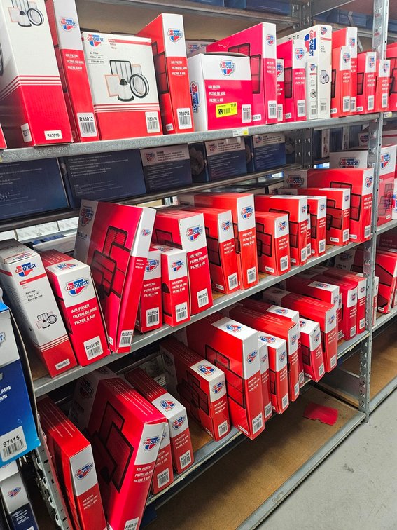 Assorted Carquest Air Filters in Section