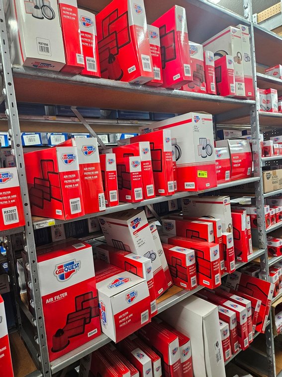 Assorted Carquest Air Filters in Section