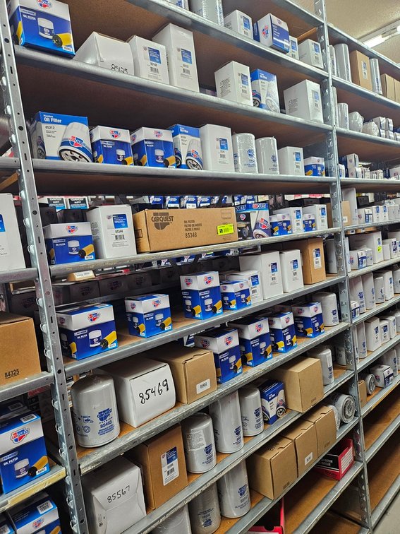 Assorted Carquest Oil Filters in Section