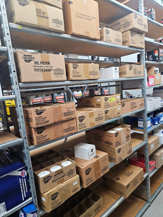 Assorted Oil Filters in Section