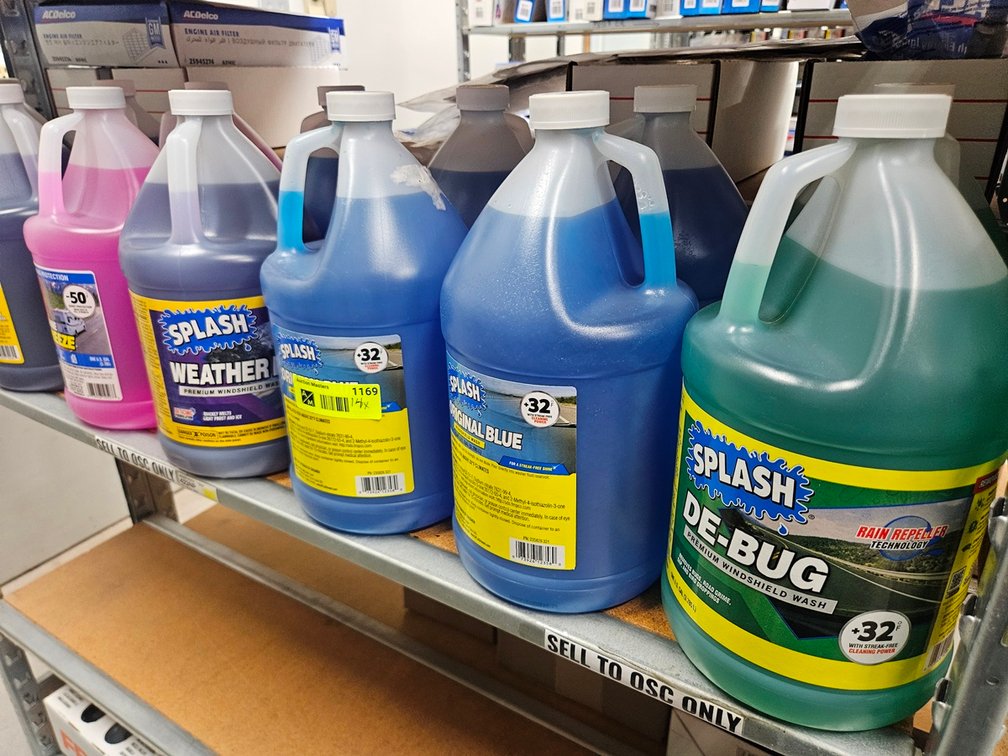 14 Assorted Windshield Washer Fluid Gallon Jugs