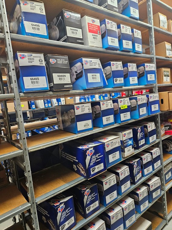 Assorted Carquest Starters in Section