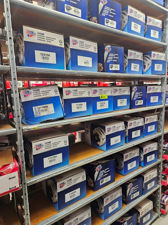 Assorted Carquest Alternators in Section