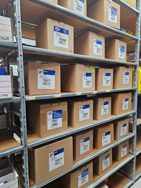 Assorted Carquest Blowers and Fan Motors in Section