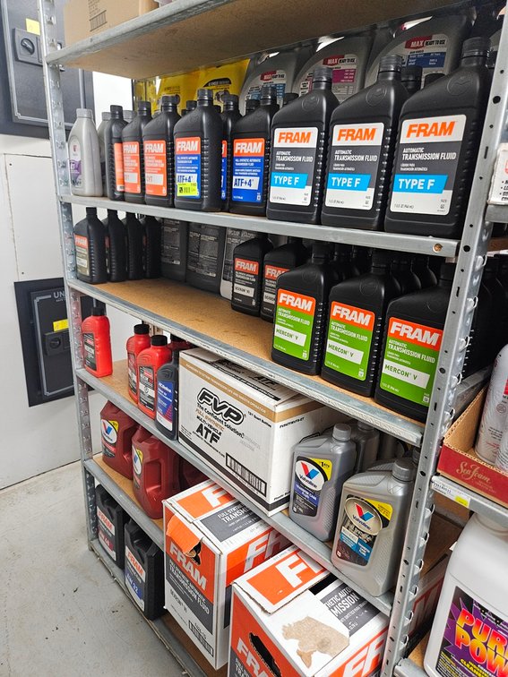 Assorted Transmission Fluid, paper Towels, More in Section