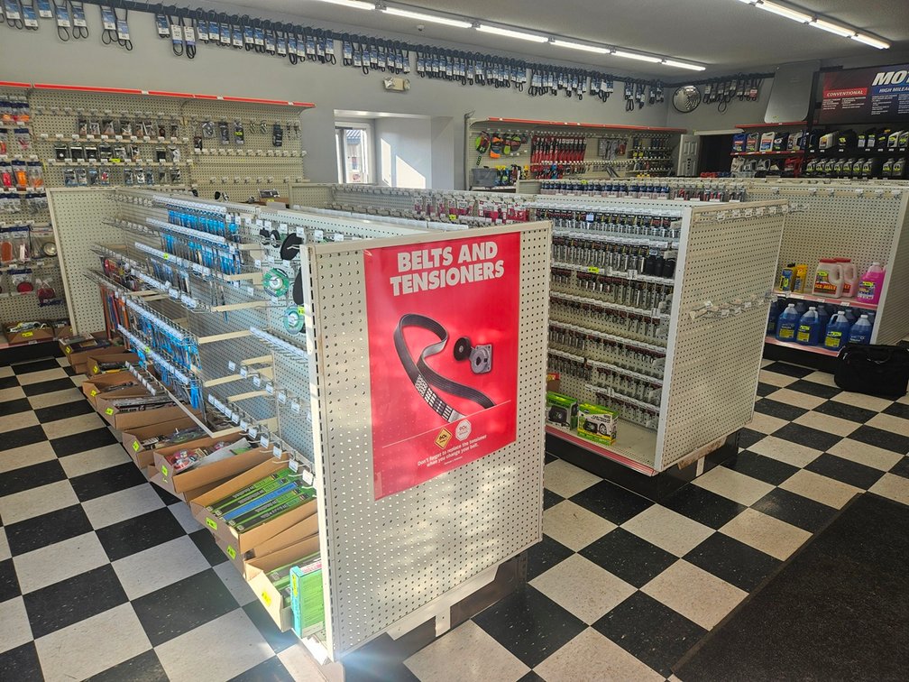 Lozier Retail Shelving: 12 - 2 Sided 4' Section, 10 - 1 Sided Wall 4' Sections, All Shelving and Hooks