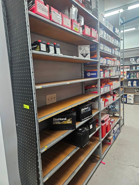 5 Sections Assorted Shelving, 48"W x 9' Tall Each