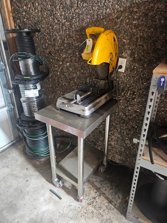 Dewalt D28715 14" Chop Saw with SS Stand on Wheels
