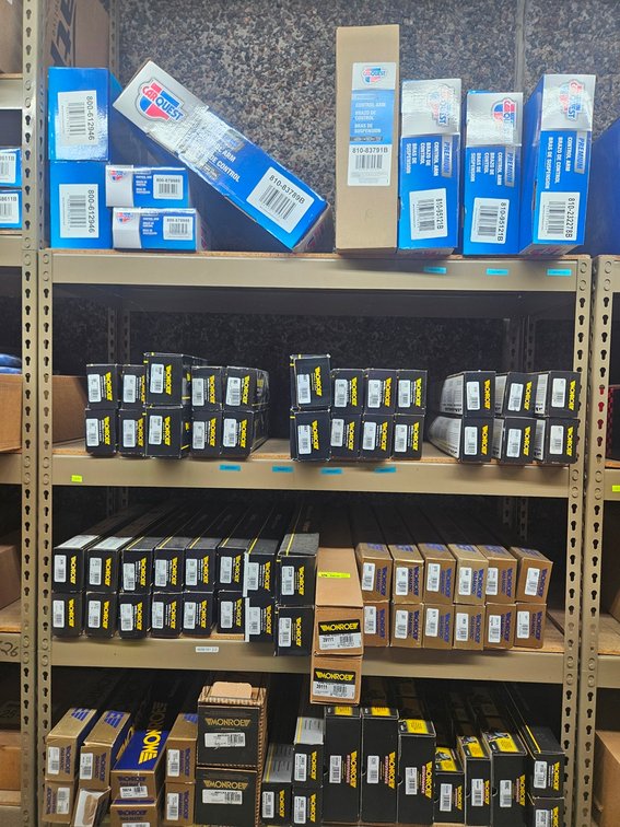 Assorted Monroe Shocks, Carquest Suspension Parts in Section
