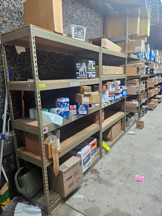 5 Shelves, 48"x18", Assorted Heights