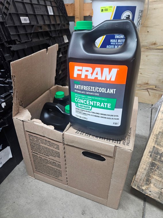 6 Gallons Fram Anti-Freeze