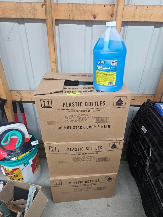 3 Boxes Splash Washer Fluid, 6 Gallon Jugs Per Box