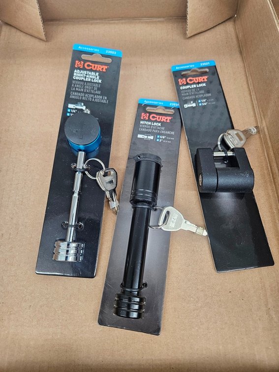 3 Assorted Curt Coupler Locks