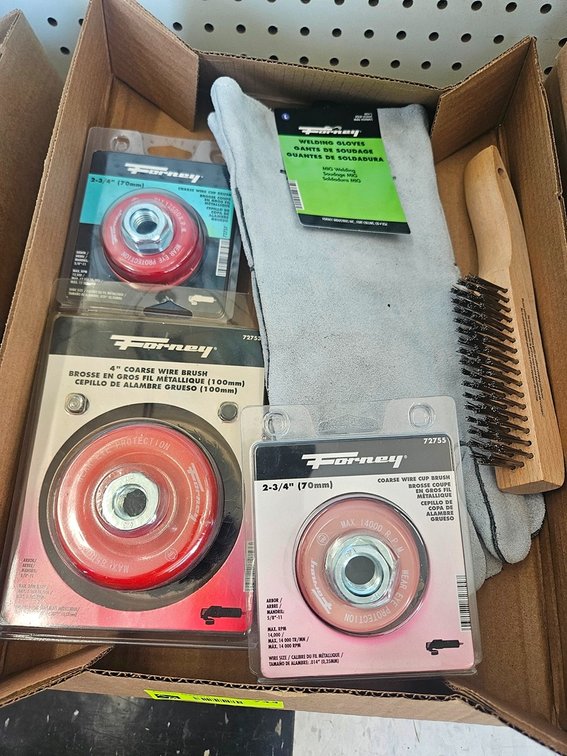 Assorted Wire Brushes, Welding Gloves