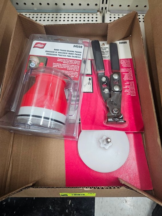 3 Assorted Lisle Tools: 2 Bearing Packers, Boot Clamp Pliers