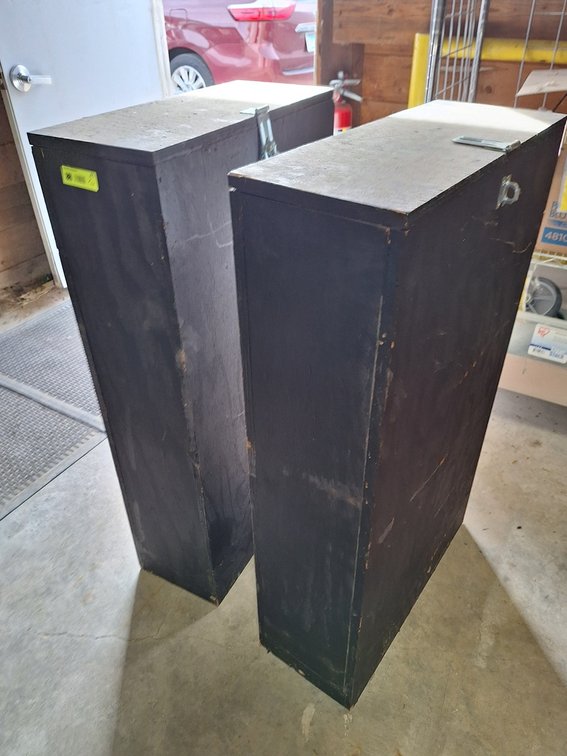 2 Wood Pole Boxes, 24"x10"x41"