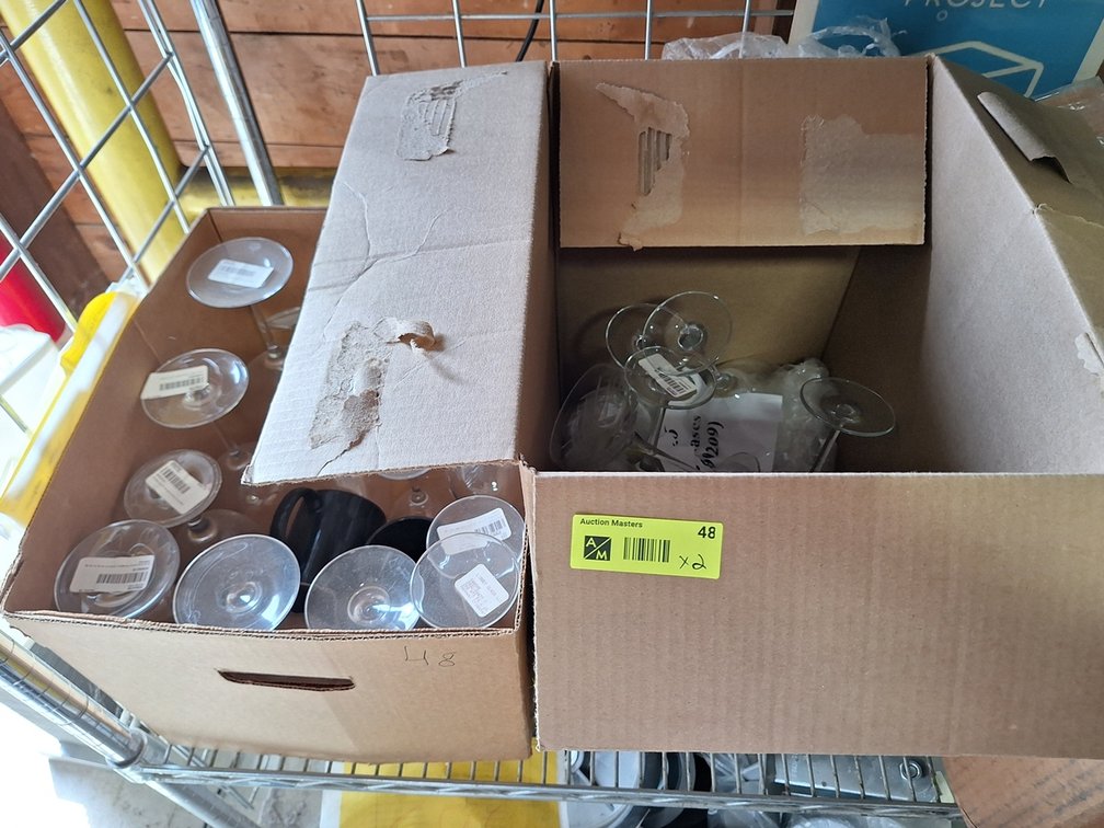 2 Boxes Assorted Stemware