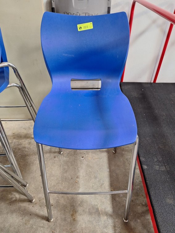 12 Poly Stools, 28" Seat Height