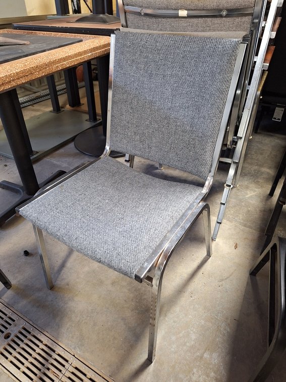 7 Chrome/Fabric Chairs