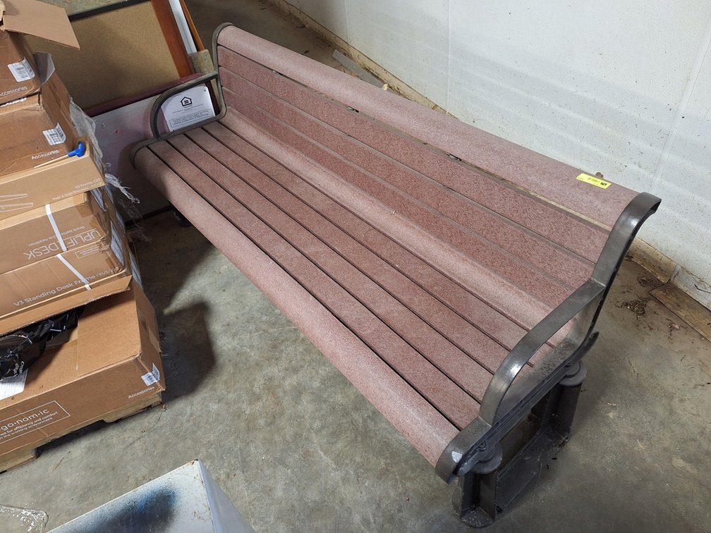 Metal/Poly Lumber Park Bench, 72"