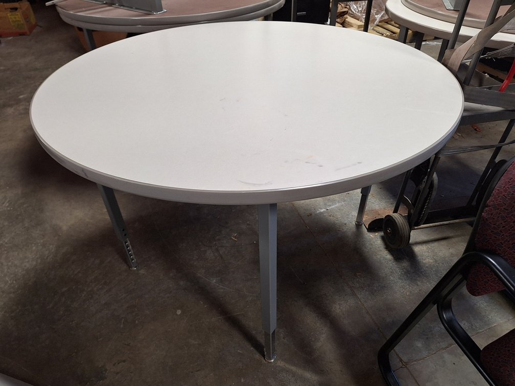 4 Tables with Metal Bases, 48" Dia. x 30"